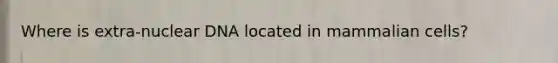 Where is extra-nuclear DNA located in mammalian cells?