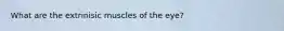 What are the extrinisic muscles of the eye?