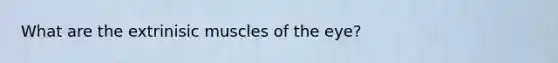 What are the extrinisic muscles of the eye?
