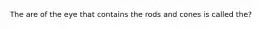 The are of the eye that contains the rods and cones is called the?