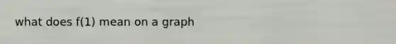 what does f(1) mean on a graph