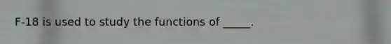 F-18 is used to study the functions of _____.