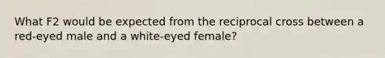 What F2 would be expected from the reciprocal cross between a red-eyed male and a white-eyed female?