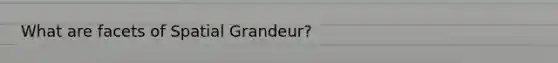 What are facets of Spatial Grandeur?