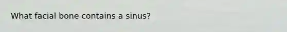 What facial bone contains a sinus?