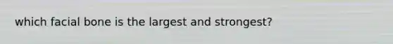 which facial bone is the largest and strongest?