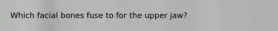 Which facial bones fuse to for the upper jaw?