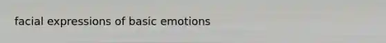 facial expressions of basic emotions