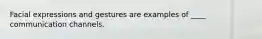 Facial expressions and gestures are examples of ____ communication channels.
