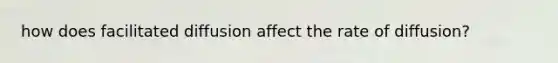 how does facilitated diffusion affect the rate of diffusion?