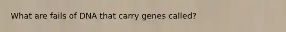 What are fails of DNA that carry genes called?