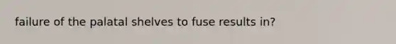 failure of the palatal shelves to fuse results in?