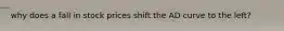 why does a fall in stock prices shift the AD curve to the left?