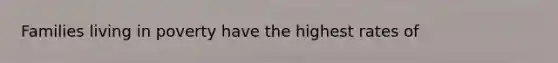 Families living in poverty have the highest rates of