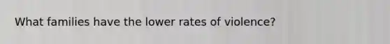 What families have the lower rates of violence?