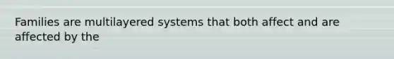 Families are multilayered systems that both affect and are affected by the