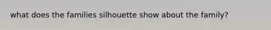 what does the families silhouette show about the family?