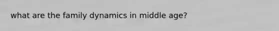 what are the family dynamics in middle age?