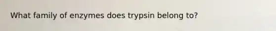 What family of enzymes does trypsin belong to?