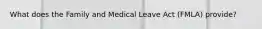 What does the Family and Medical Leave Act (FMLA) provide?