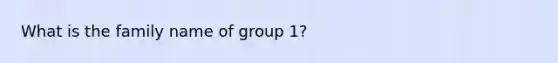 What is the family name of group 1?