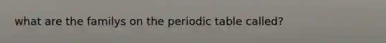 what are the familys on the periodic table called?