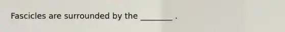 Fascicles are surrounded by the ________ .