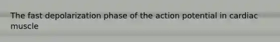 The fast depolarization phase of the action potential in cardiac muscle