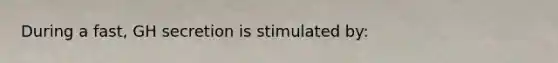 During a fast, GH secretion is stimulated by: