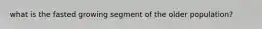 what is the fasted growing segment of the older population?