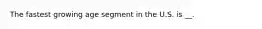 The fastest growing age segment in the U.S. is __.
