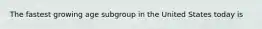 The fastest growing age subgroup in the United States today is