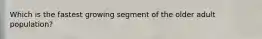Which is the fastest growing segment of the older adult population?