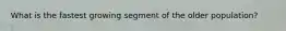 What is the fastest growing segment of the older population?