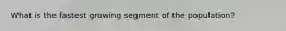 What is the fastest growing segment of the population?