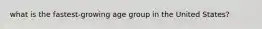 what is the fastest-growing age group in the United States?