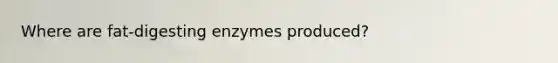 Where are fat-digesting enzymes produced?