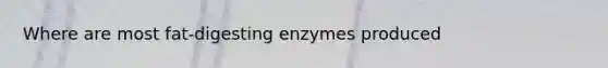 Where are most fat-digesting enzymes produced