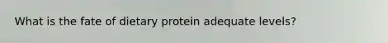 What is the fate of dietary protein adequate levels?