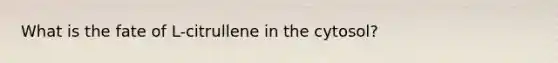 What is the fate of L-citrullene in the cytosol?
