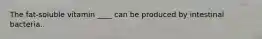 The fat-soluble vitamin ____ can be produced by intestinal bacteria.
