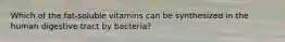 Which of the fat-soluble vitamins can be synthesized in the human digestive tract by bacteria?