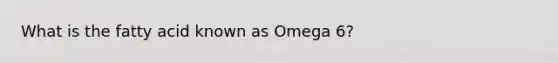 What is the fatty acid known as Omega 6?