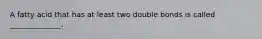 A fatty acid that has at least two double bonds is called ______________.