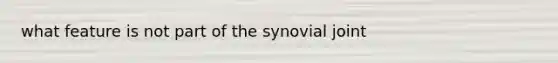 what feature is not part of the synovial joint