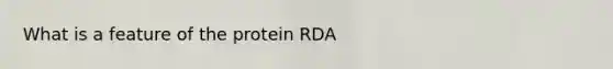 What is a feature of the protein RDA