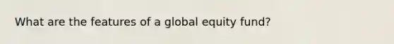 What are the features of a global equity fund?