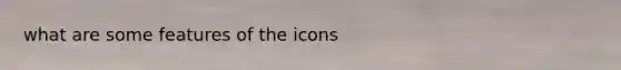 what are some features of the icons