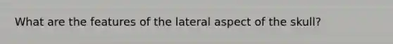 What are the features of the lateral aspect of the skull?