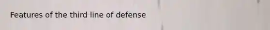 Features of the third line of defense